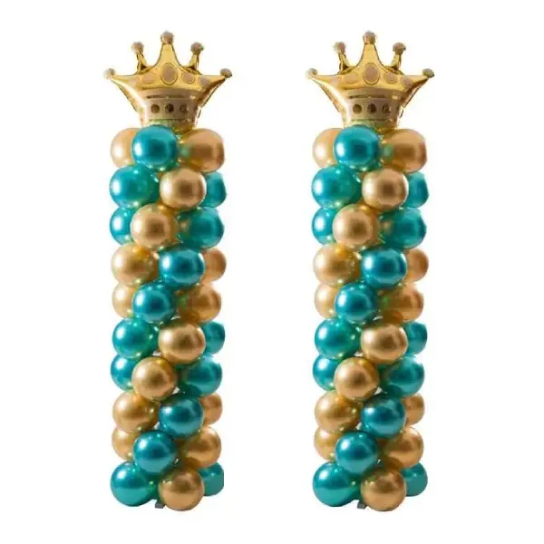 Balloon Pillars with Message Printed Balloon Topper 2 pcs