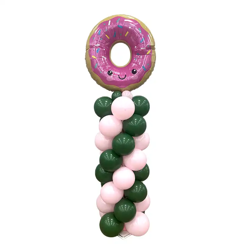 Donut Balloon pillar – Pink & Green Party Decoration Stand