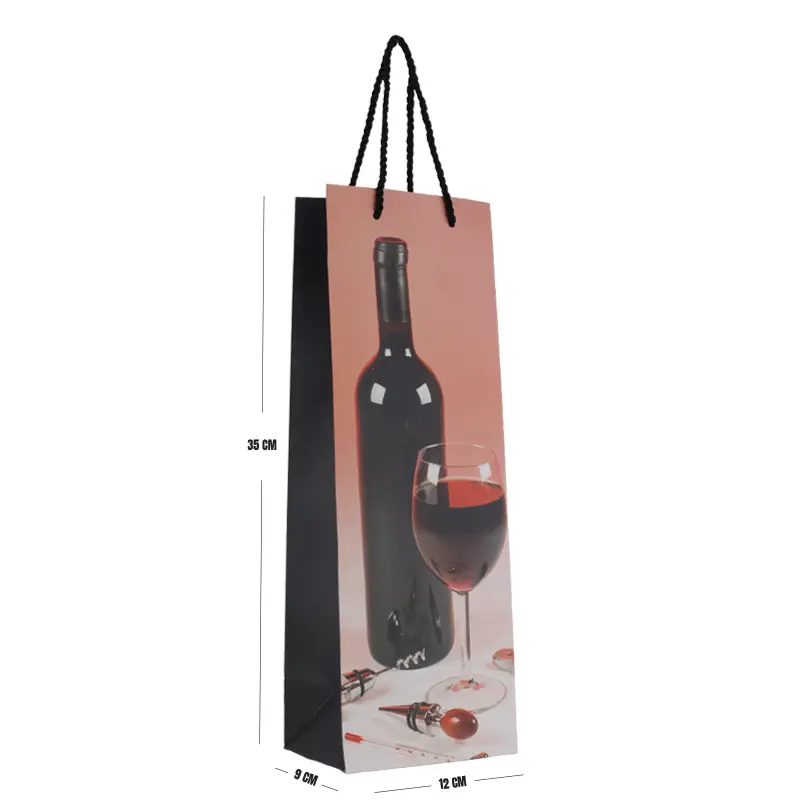 Red Wine Bottle Gift Bag 35x12x9cm
