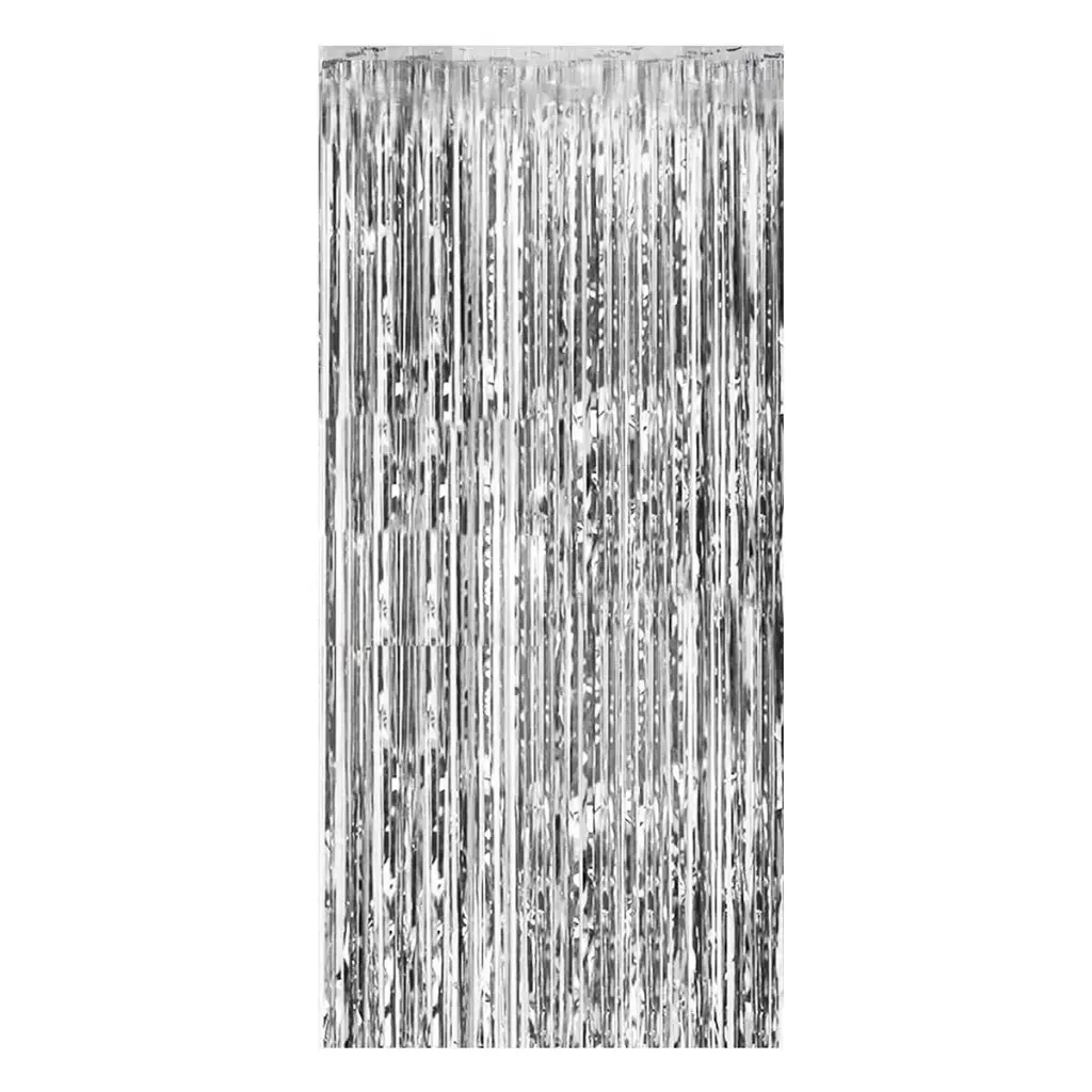 Foil Fringe Curtain – Silver