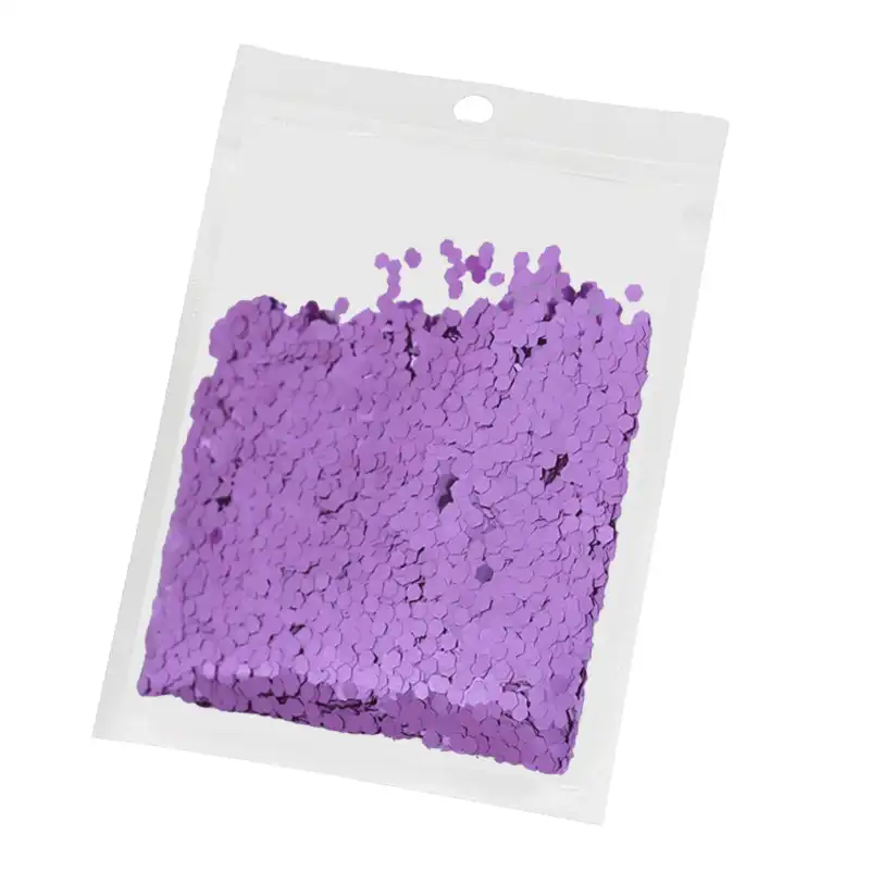 Small Light Purple Metallic Confetti – Fine Hexagon Party Table Scatter (1 Pack)