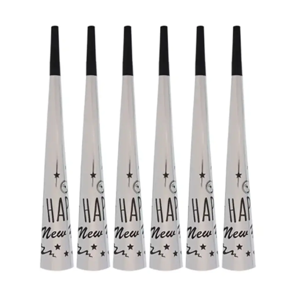 Happy New Year Foil Horn 12 in 6 pcs