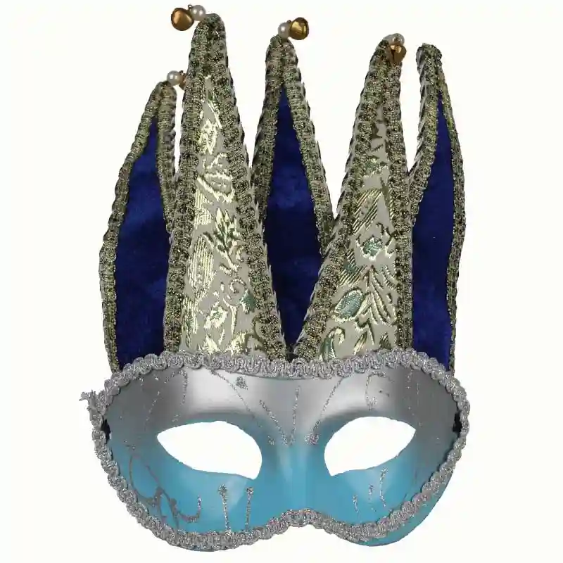 Venetian Costume Mask Accessories – Blue & Silver