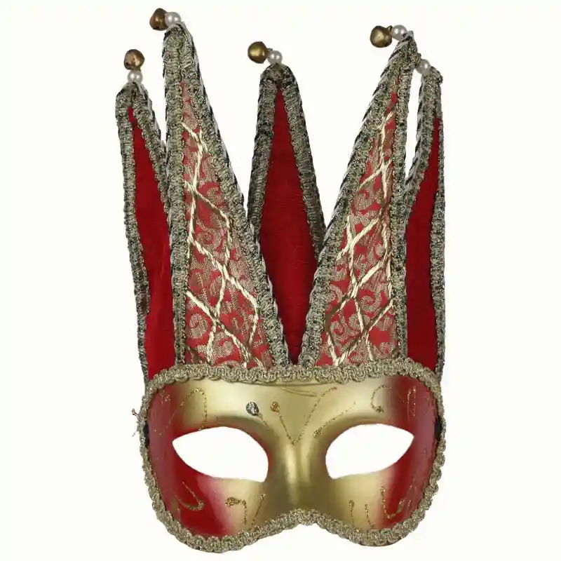 Venetian Costume Mask Accessories – Red & Gold