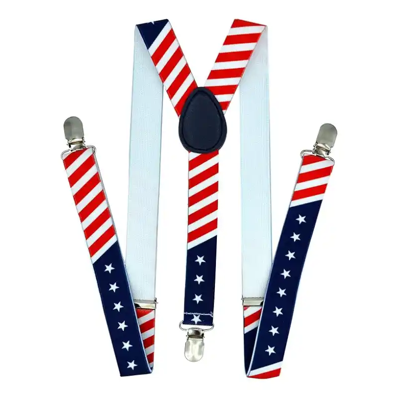 Adult Fashion Suspenders – American Flag Style