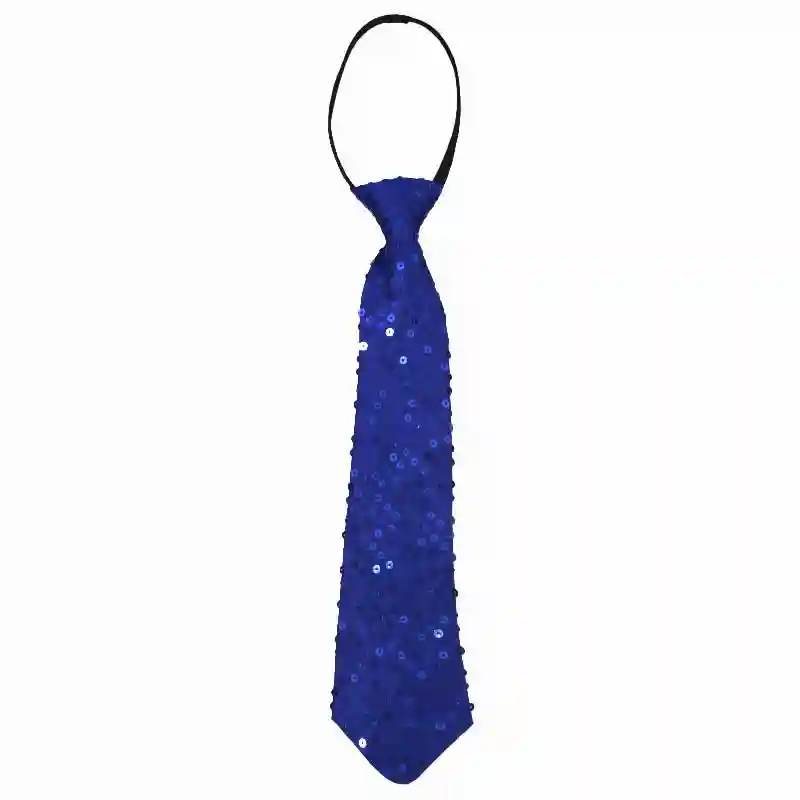 Glittering Sequin Necktie For Kids - Blue