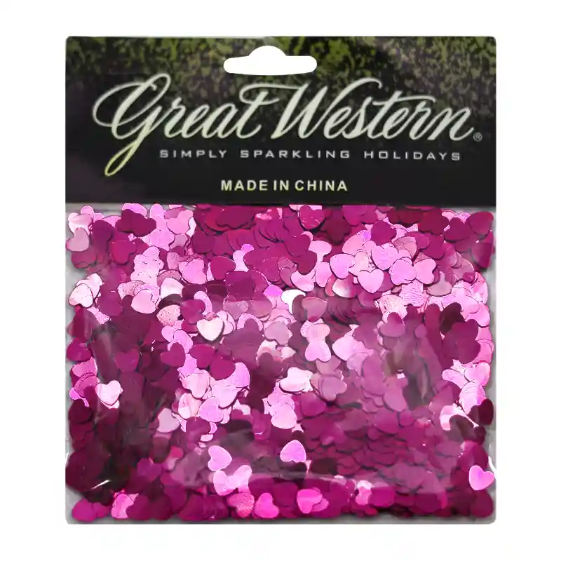 Metallic Pink Heart Confetti