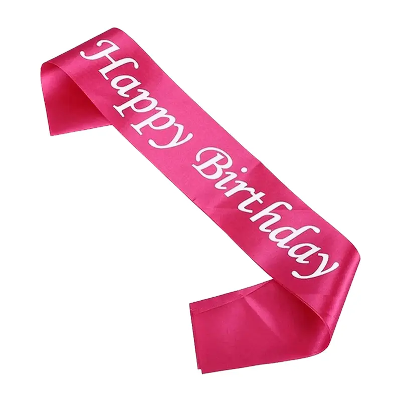 Happy Birthday Sash – Pink