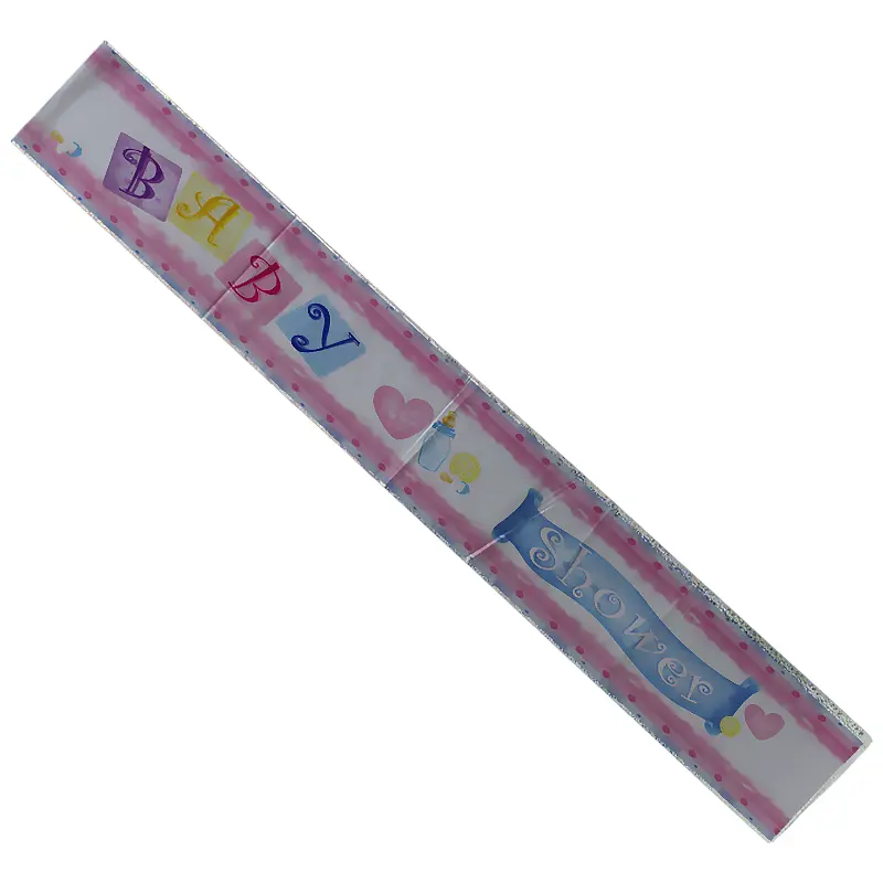 Pink Border Pastel “Baby Shower” Sash - Foil