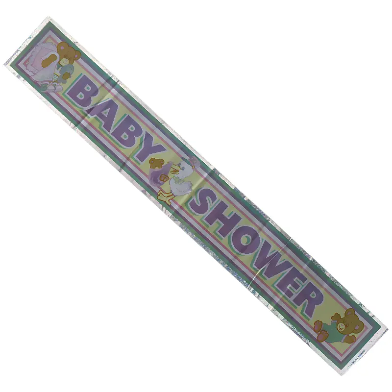 Green & Purple Baby Shower Sash - Foil