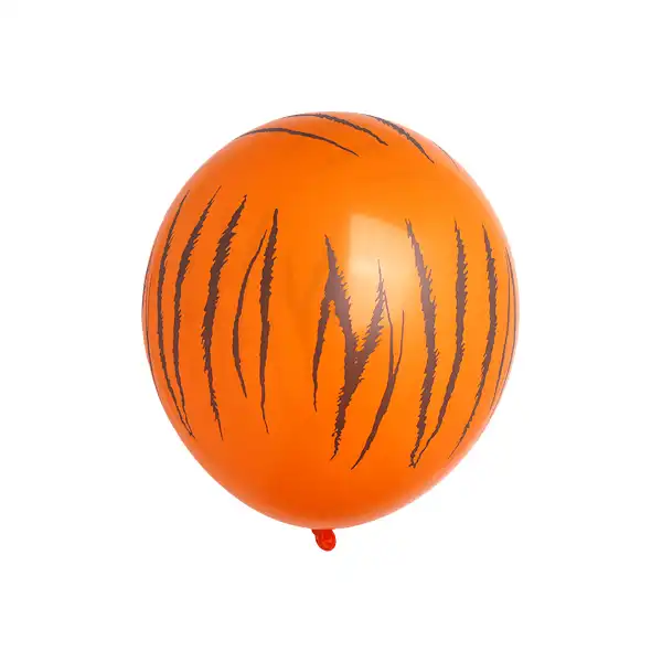 Safari Animal Printed Latex Balloon Orange – 11in