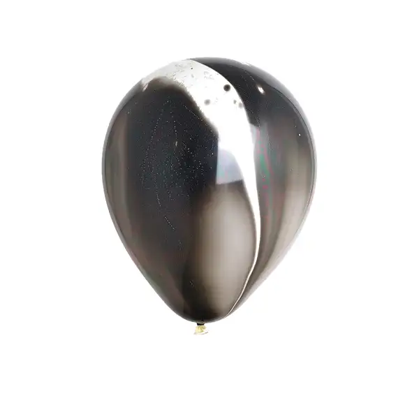 Marble Design Printed Balloon Black – 11in
