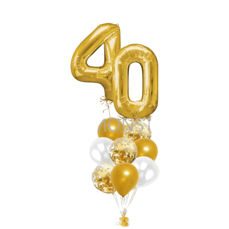 Custom Age Foil & Latex Balloons bouquet