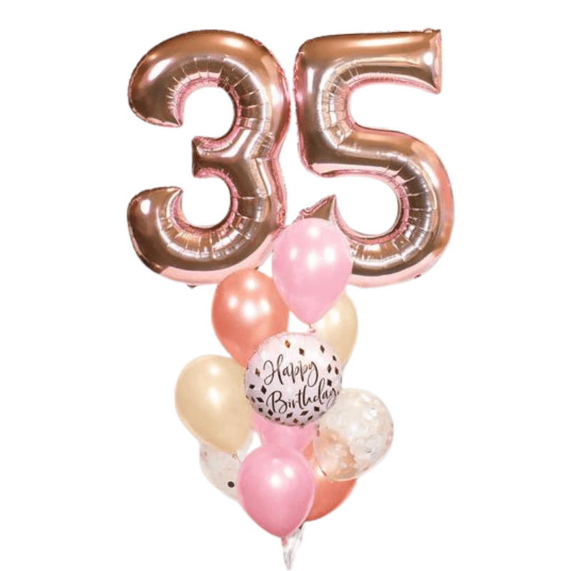 Custom Age Foil & Latex Balloons bouquet