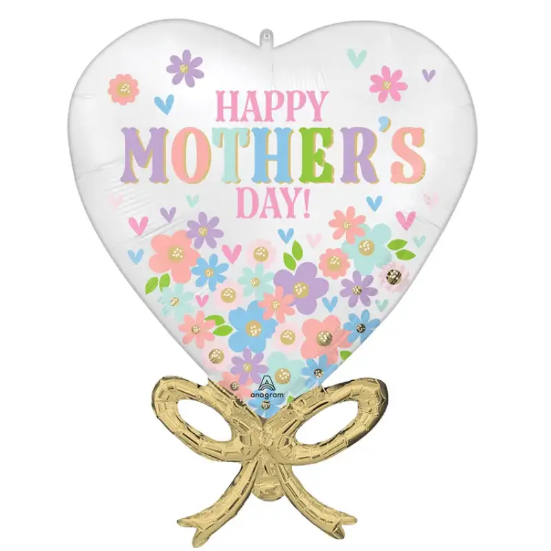 Happy Mothers Day Daisy Chain Bow Multi Foil Balloon