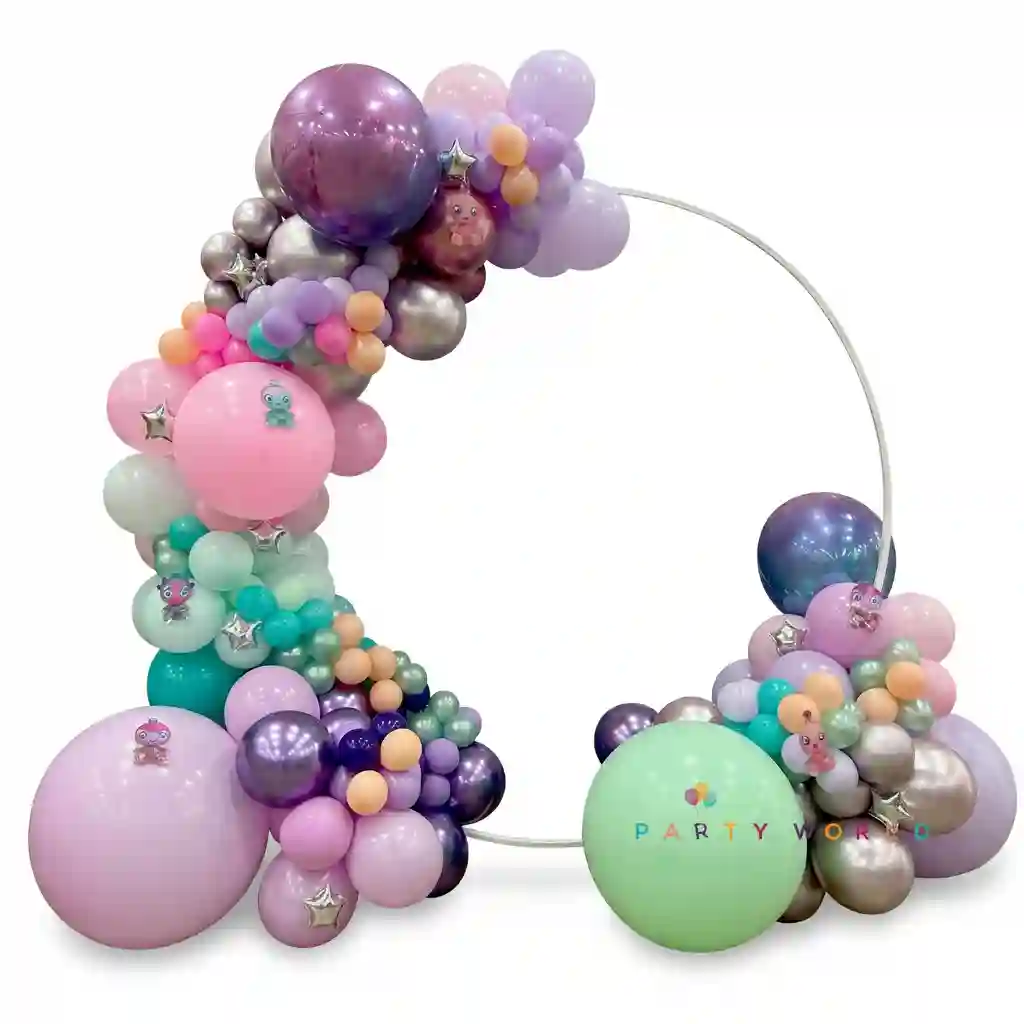 Pastel Mermaid Theme Organic Balloon Hoop Decoration