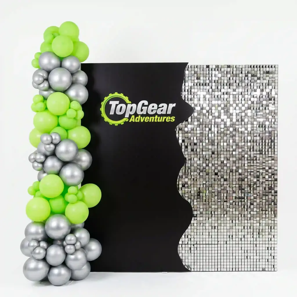 Top Gear Theme Balloon Backdrop Decoration Setup