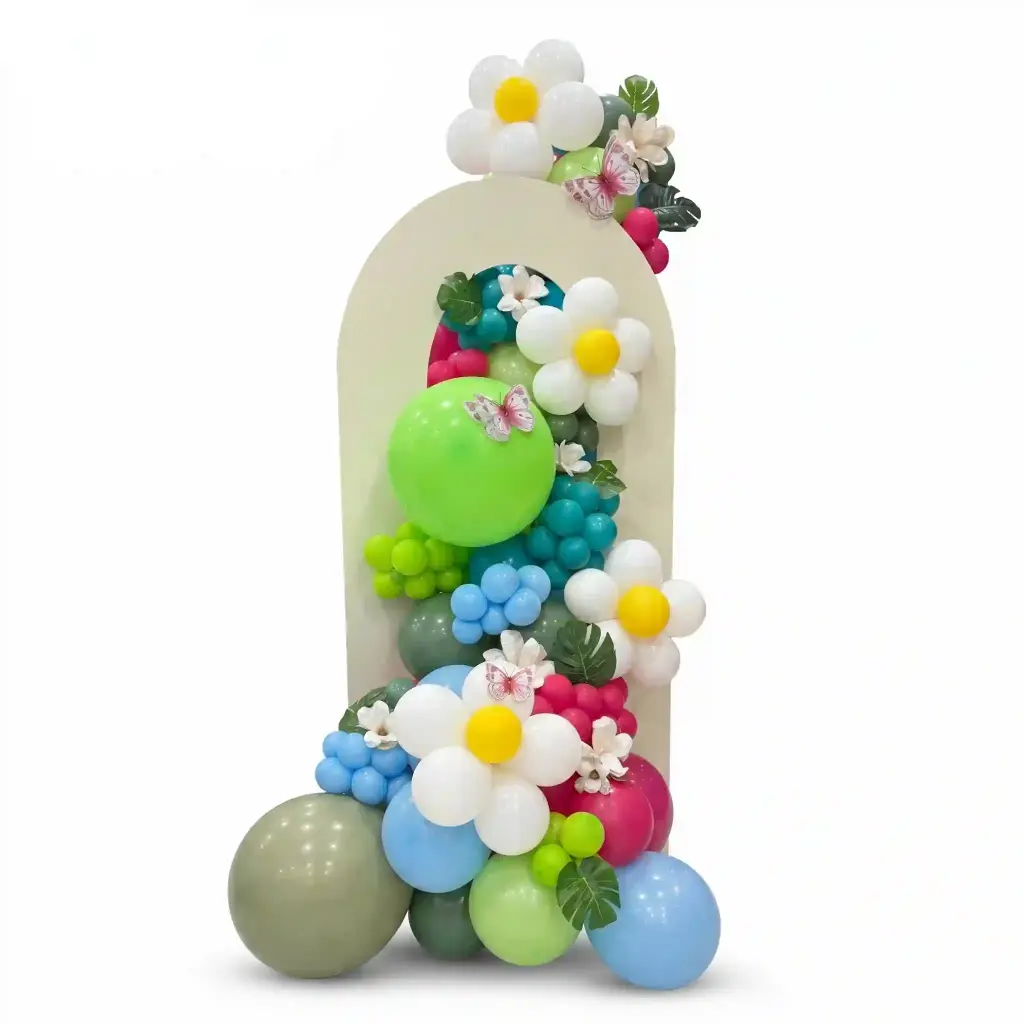 Floral Organic Balloon Frame Decoration Stand