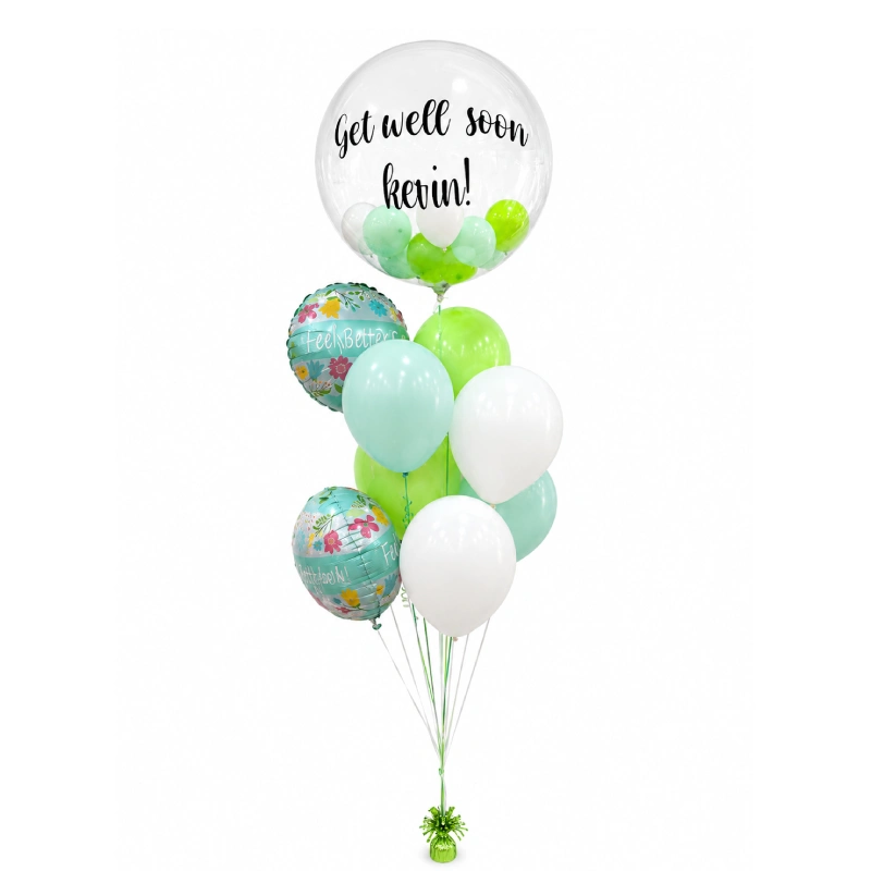 Personalized Get Well Soon Balloon Bouquet 36 in