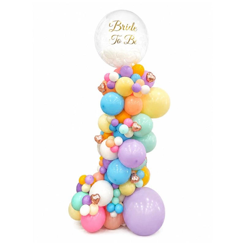 Pastel Bride To Be personalised Balloon Column 