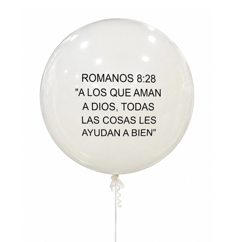 Personalized White  Bubble Balloon 36in