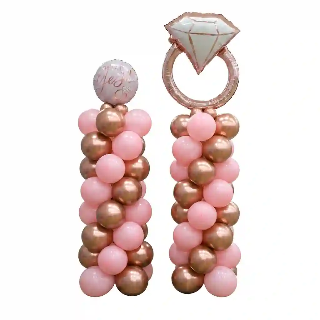 She Said Yes Engagement Balloon Ring Decoration Set 2pcs