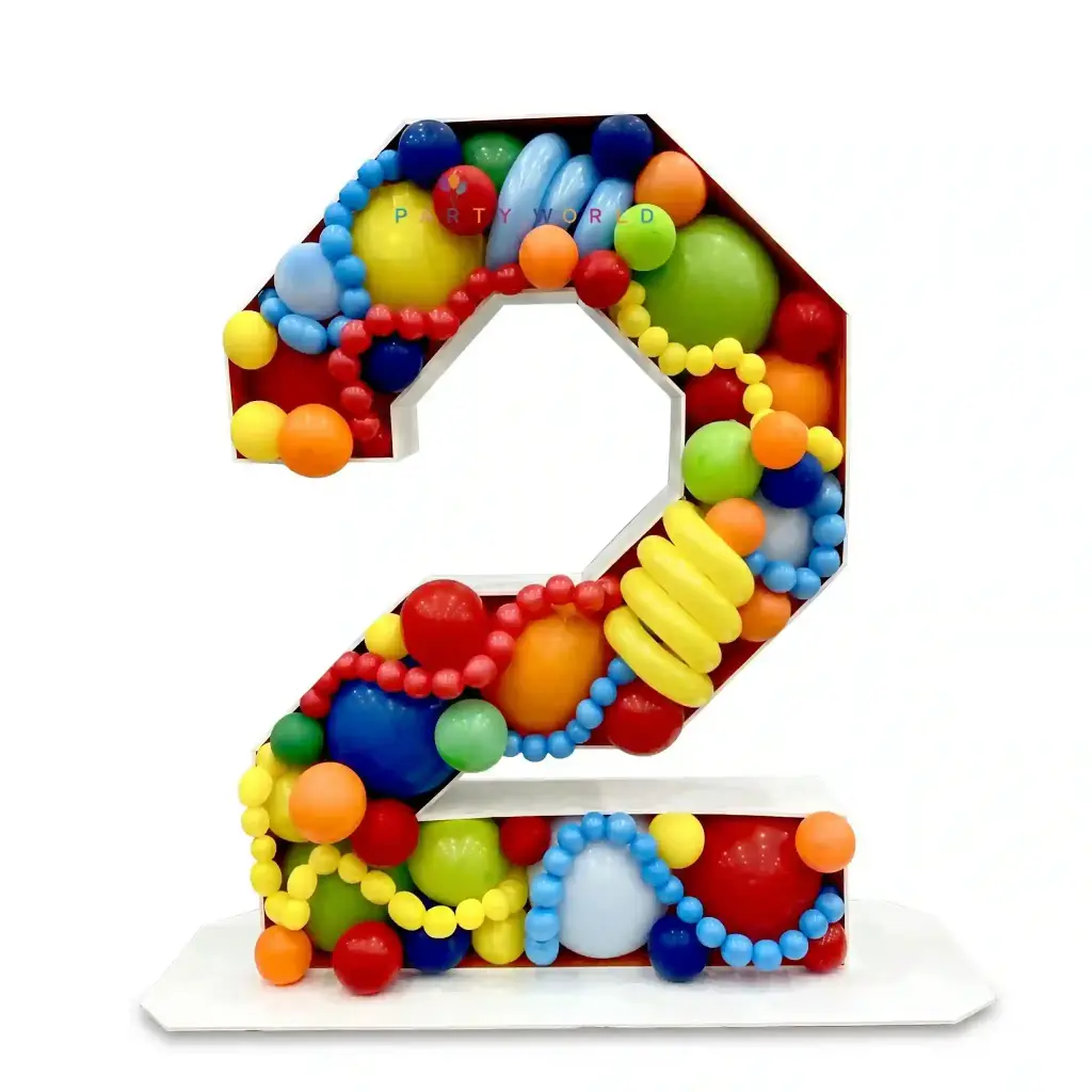 Colorful Hollow Number Balloon Sculpture Decoration