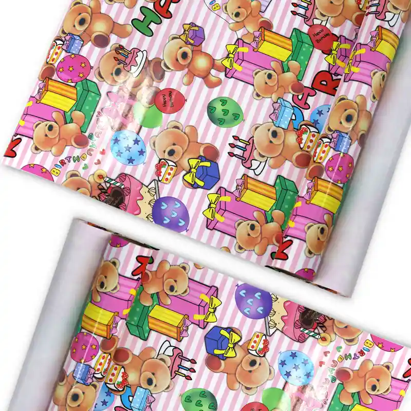 Teddy Bear Birthday Gift Wrapping Paper