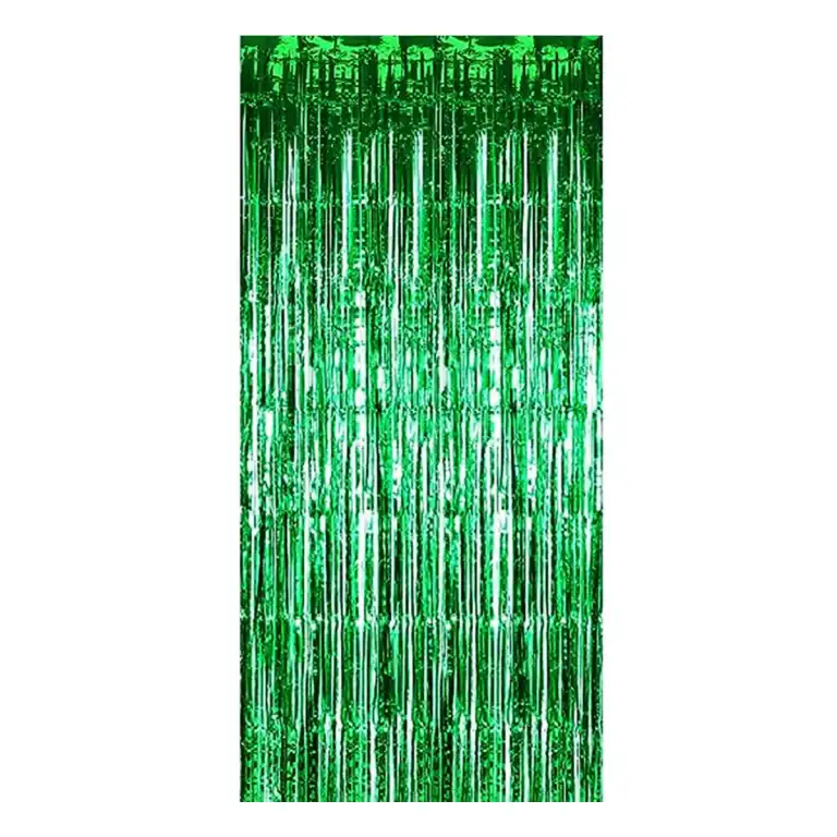 Foil Fringe Curtain – Green