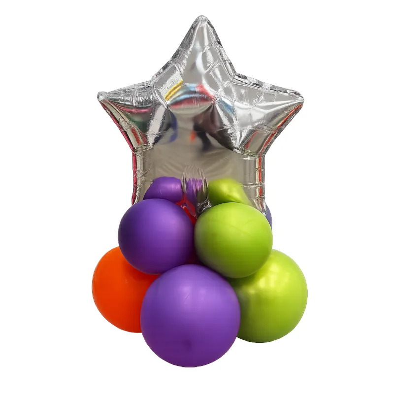 Silver Star Balloon Table Centrepiece