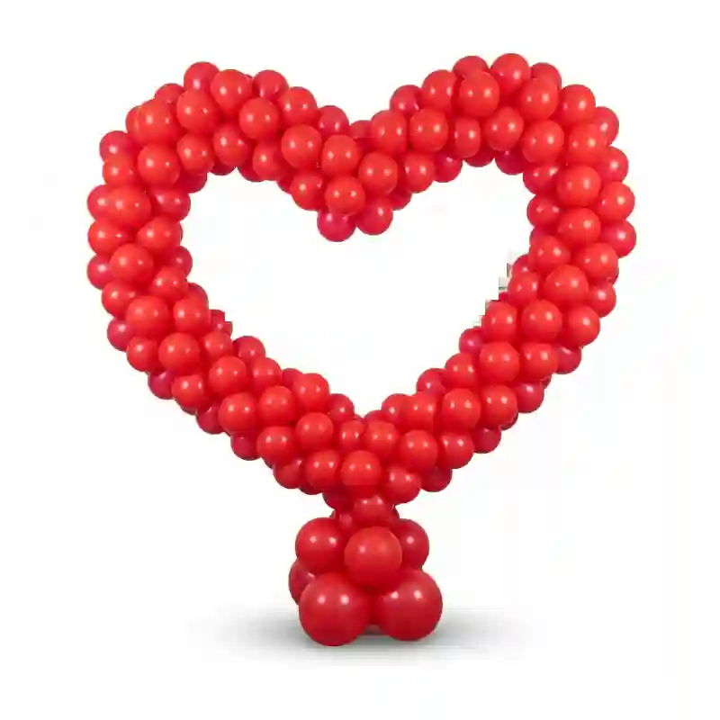 Red Heart Shape Balloon Frame Decoration