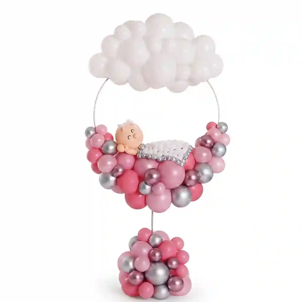 Sleeping Baby Balloon Moon Cradle Decoration