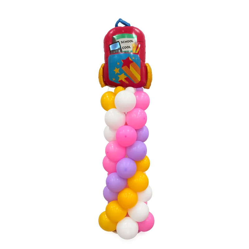 Back to School Balloon Column with School Bag Balloon