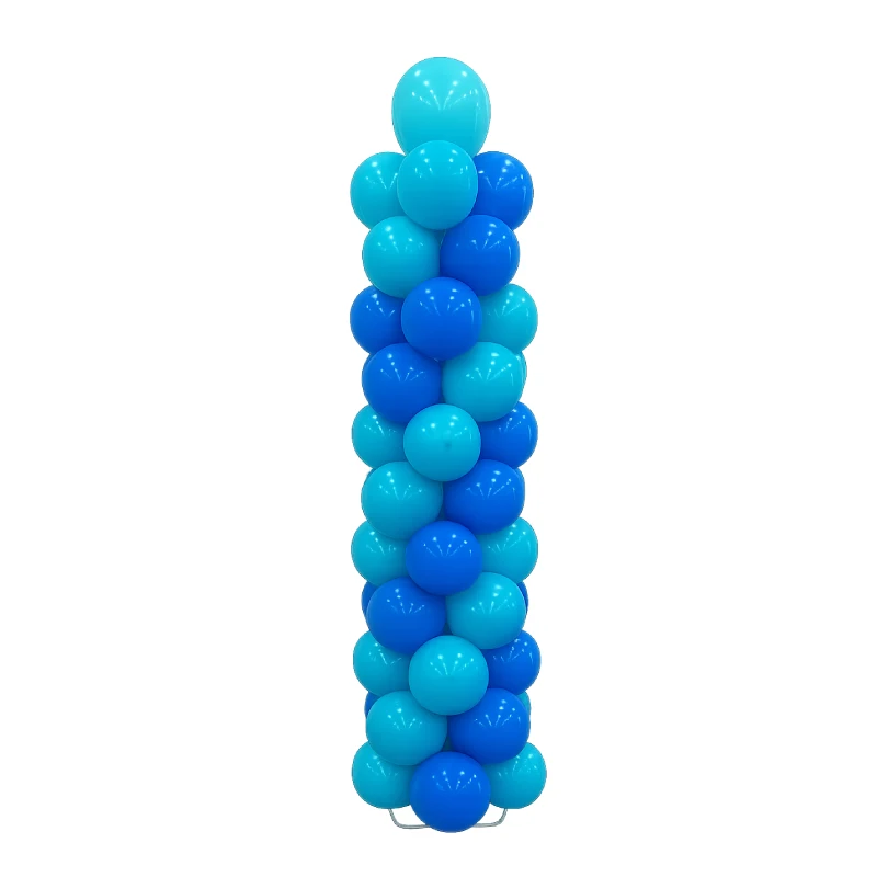 Blue Balloon Column Decoration