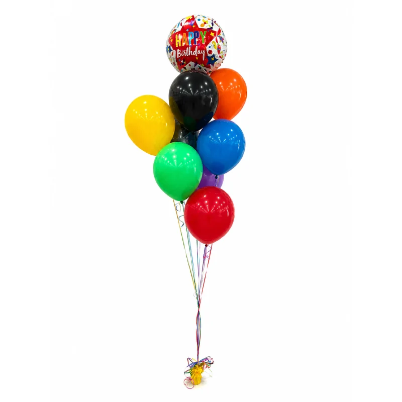 Colorful Happy Birthday Balloon Bouquet