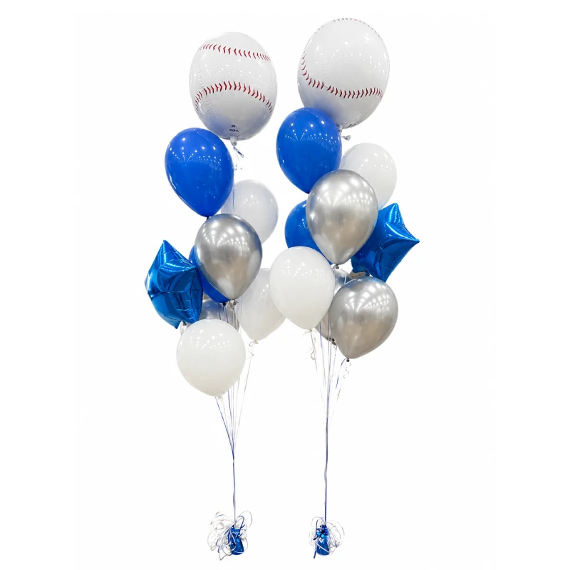 Baseball Theme Helium Balloon Bouquet (Pair)