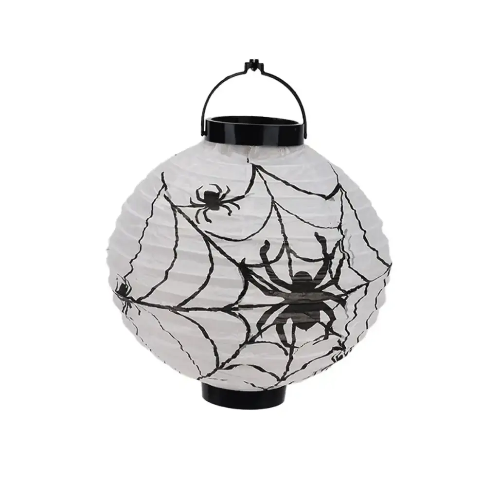 Halloween Black Paper Lantern (White)