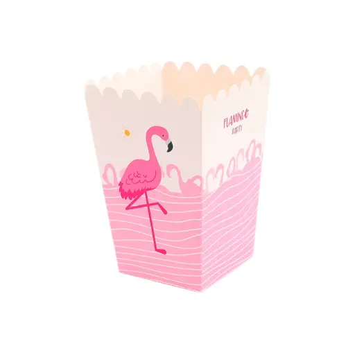 [31104] Flamingo Party Popcorn Box 8 pcs 