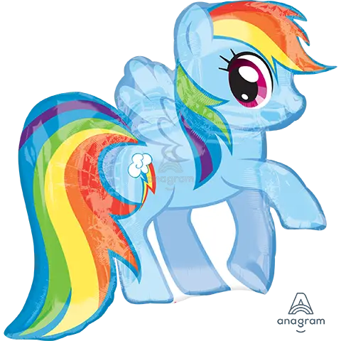 [26467] My Little Pony Rainbow Dash Foil Balloon Blue 71x68cm