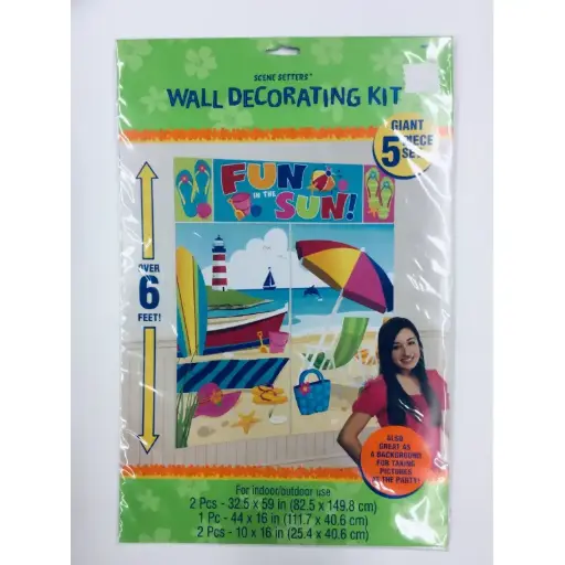 [670335] Beach Scene Setter, Wall Decorating Kit