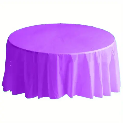 [77018.59/ 77018.04] Lavender Round Plastic Table Cover 84in