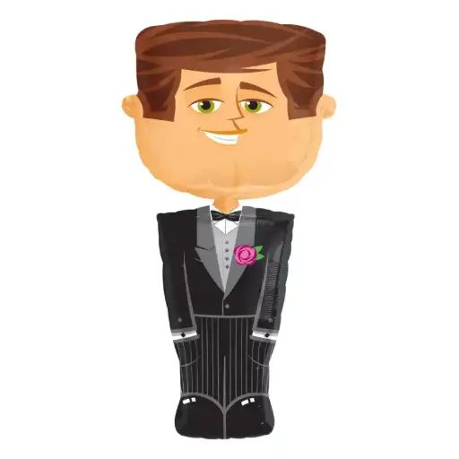 [14271] Groom Airwalker Balloon – 26in