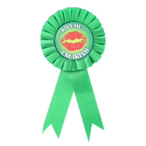 [100000005665/12717] Kiss Me I’m Irish St. Patrick’s Day Rosette Pin Badge