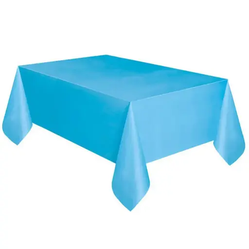 [77015.54] Caribbean blue Plastic Rectangular Table Cover 54 x 108 in