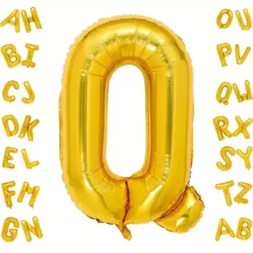 [100000006535/14486] Gold Letter Q Foil Balloon 40 Inch