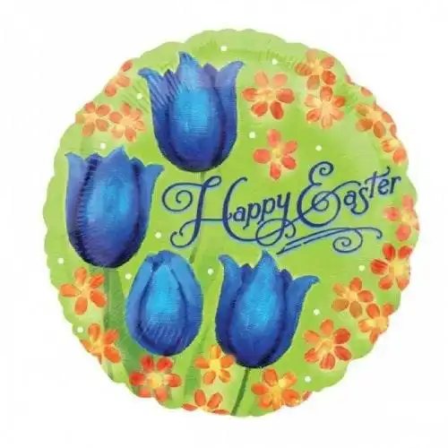 [100000007961/23820] Painted Tulip Easter Foil Balloon 18in