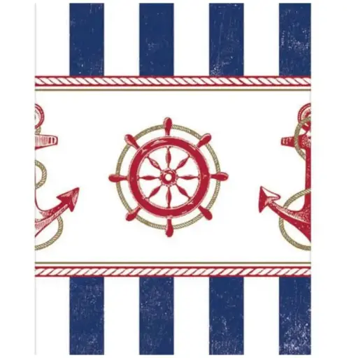 [571617] Tablecover Anchors Aweigh plastic 137×259 cm