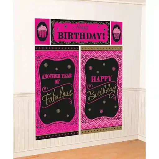 [670473] Fabulous Birthday Scene Setter – 59 x 32 Inch