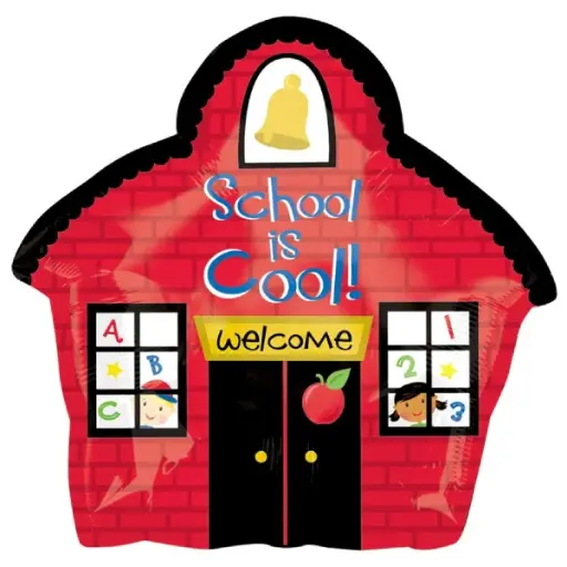 [19950] School House Red Foil Balloon