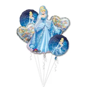 [24863] Cinderella Balloon Bouquet 5 pcs
